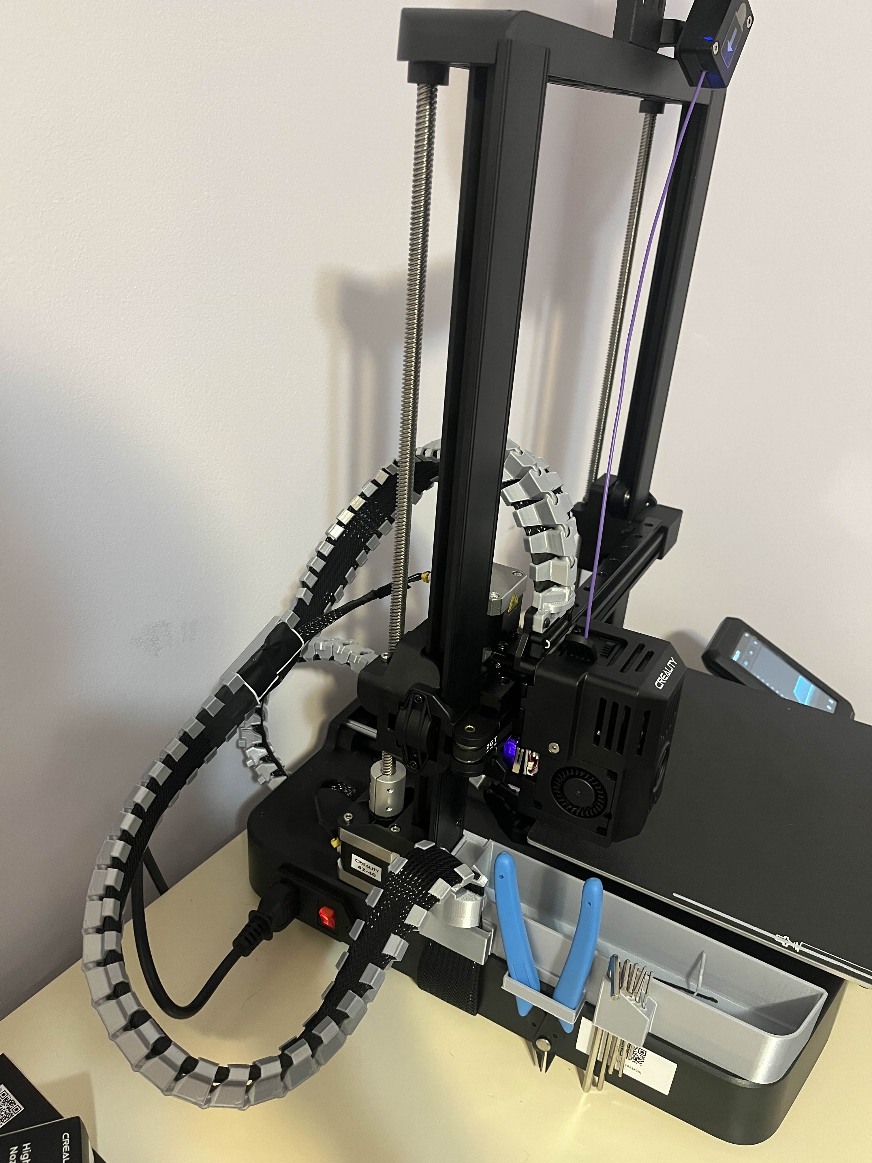 Ender 3 V3 SE/KE Spine Cable Clean Remix 3D model thumbnail