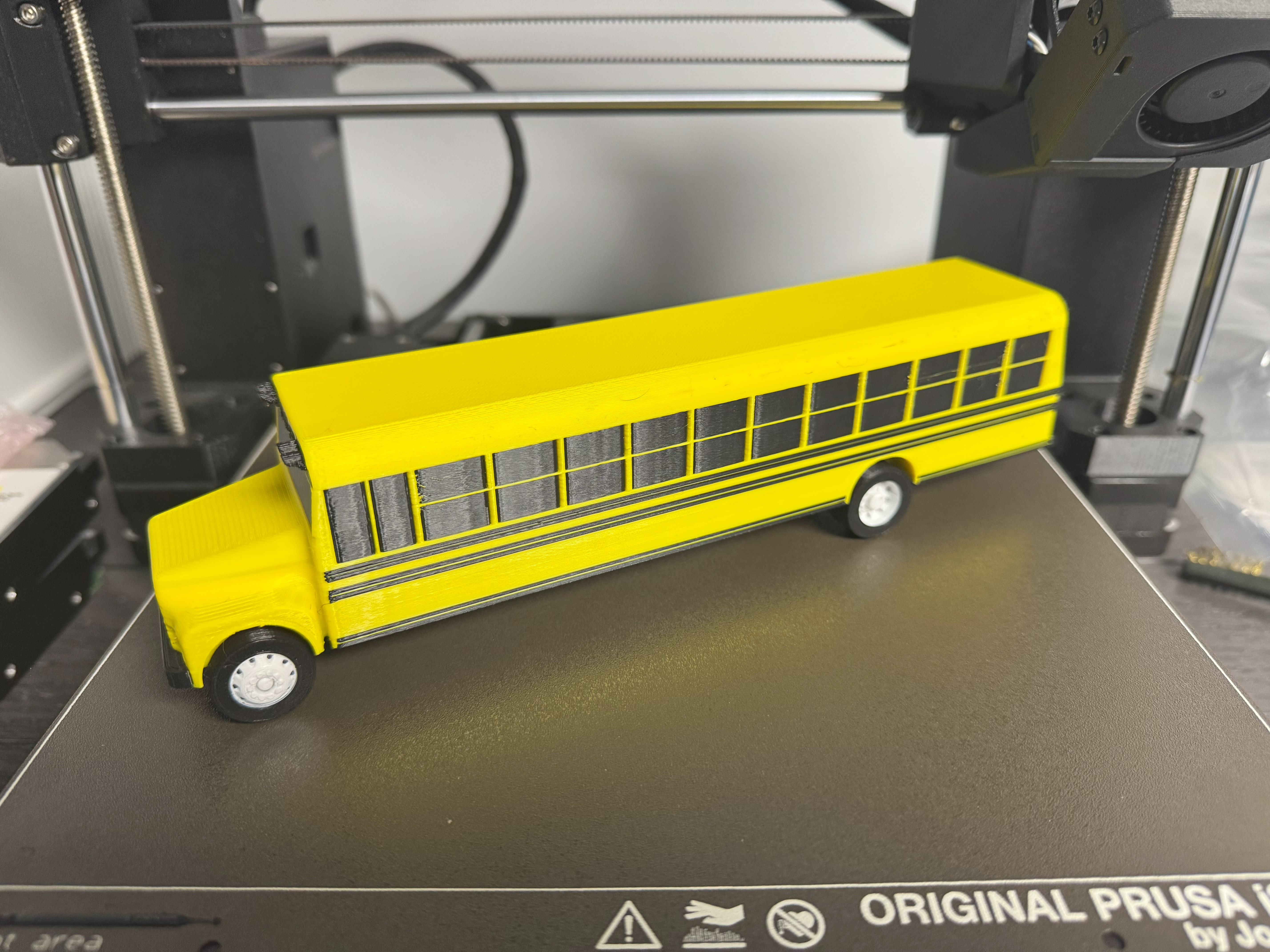 School Bus with Rolling Wheels