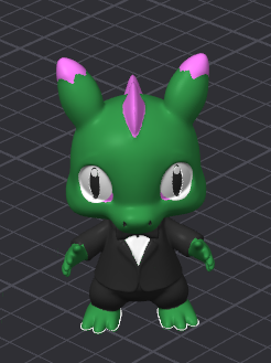 Damon The Dragon 3D Animal Cartoon Creature Figure (Pre Painted) MMU/MMS/AMS