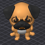 Doug The Pug - PrintMon 3D Animal Creature Figure (Pre Painted) MMU/MMS/AMS