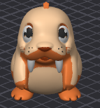 Gus The Walrus - 3D Animal Cartoon Creature Figure (Pre Painted) MMU/MMS/AMS