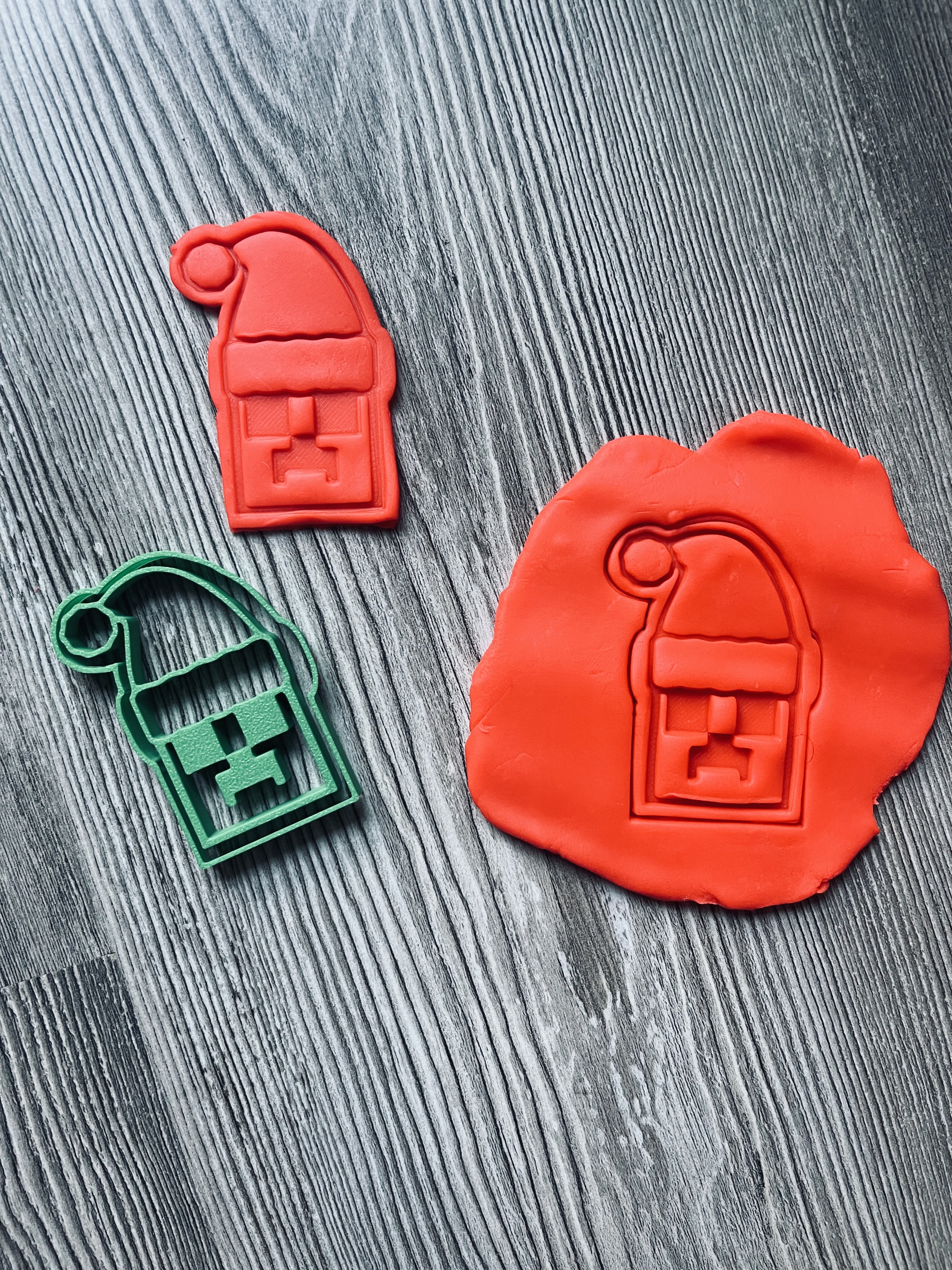 Christmas Minecraft Creeper Cookie Cutter