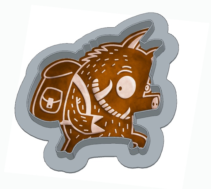 Kofola boar with a backpack cookie cutter