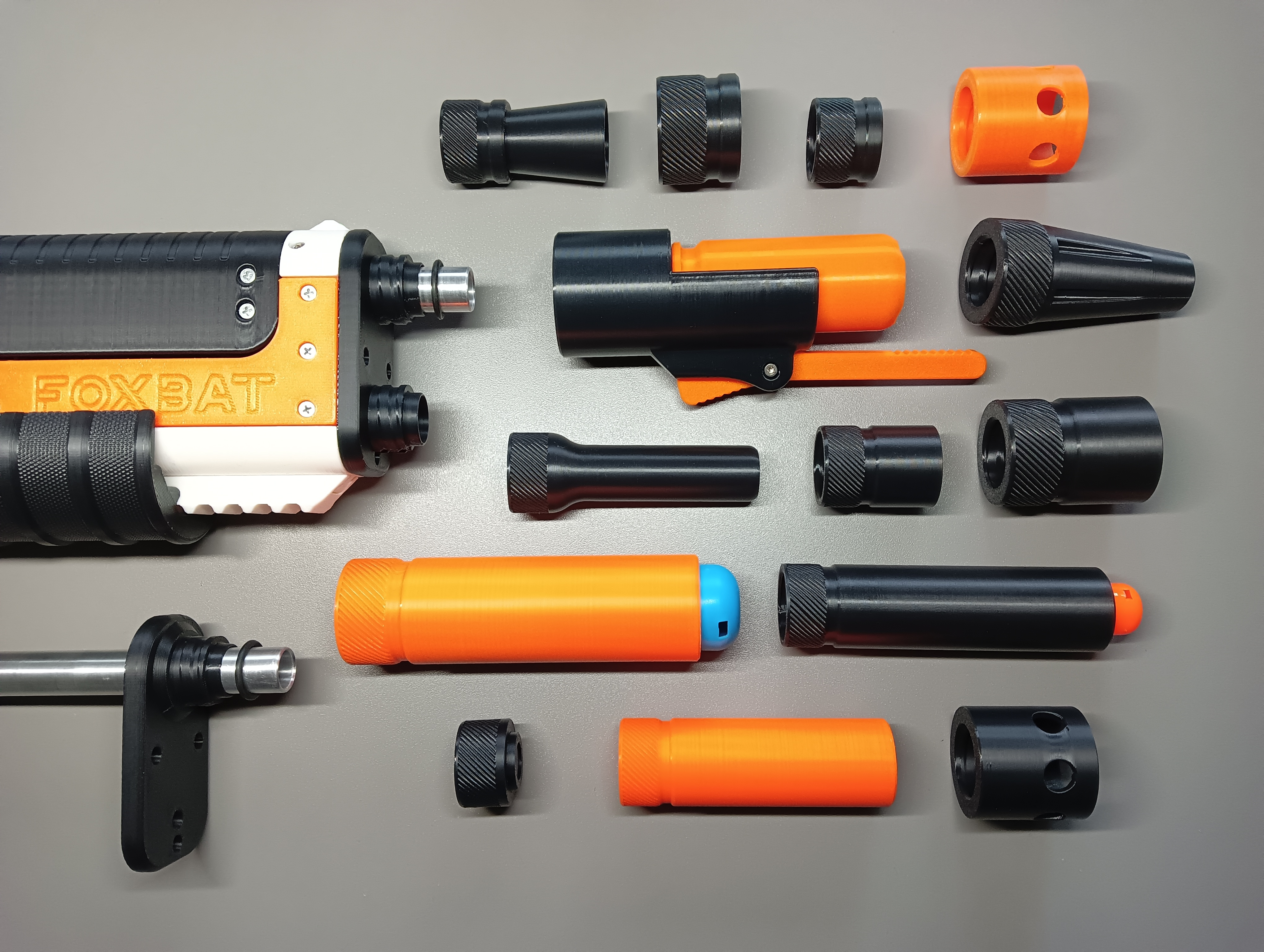 Threaded FOXBAT Muzzle System (screw barrel attachements directly onto the blaster)