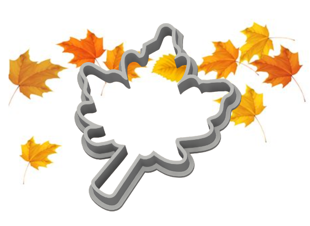Kuchenaustecher Herbstblatt