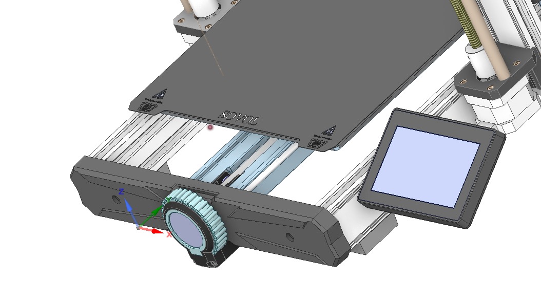 KNOBMI! Sovol SV06 ACE Y belt tensioning system with Knomi