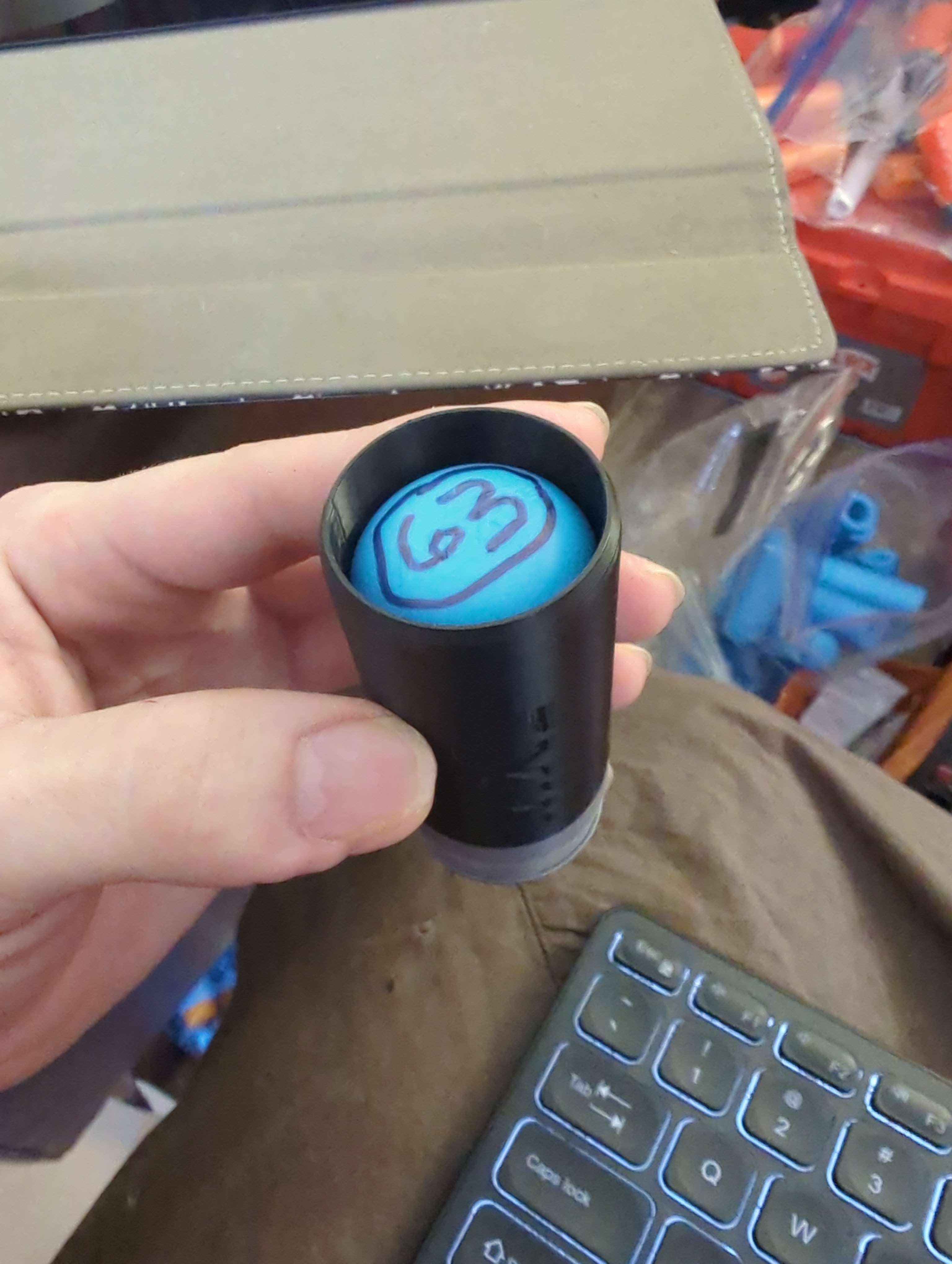 63mm Half MXL Nerf Dart Cutting Jig for the Silly Shells/Battle Axe by SillyButts