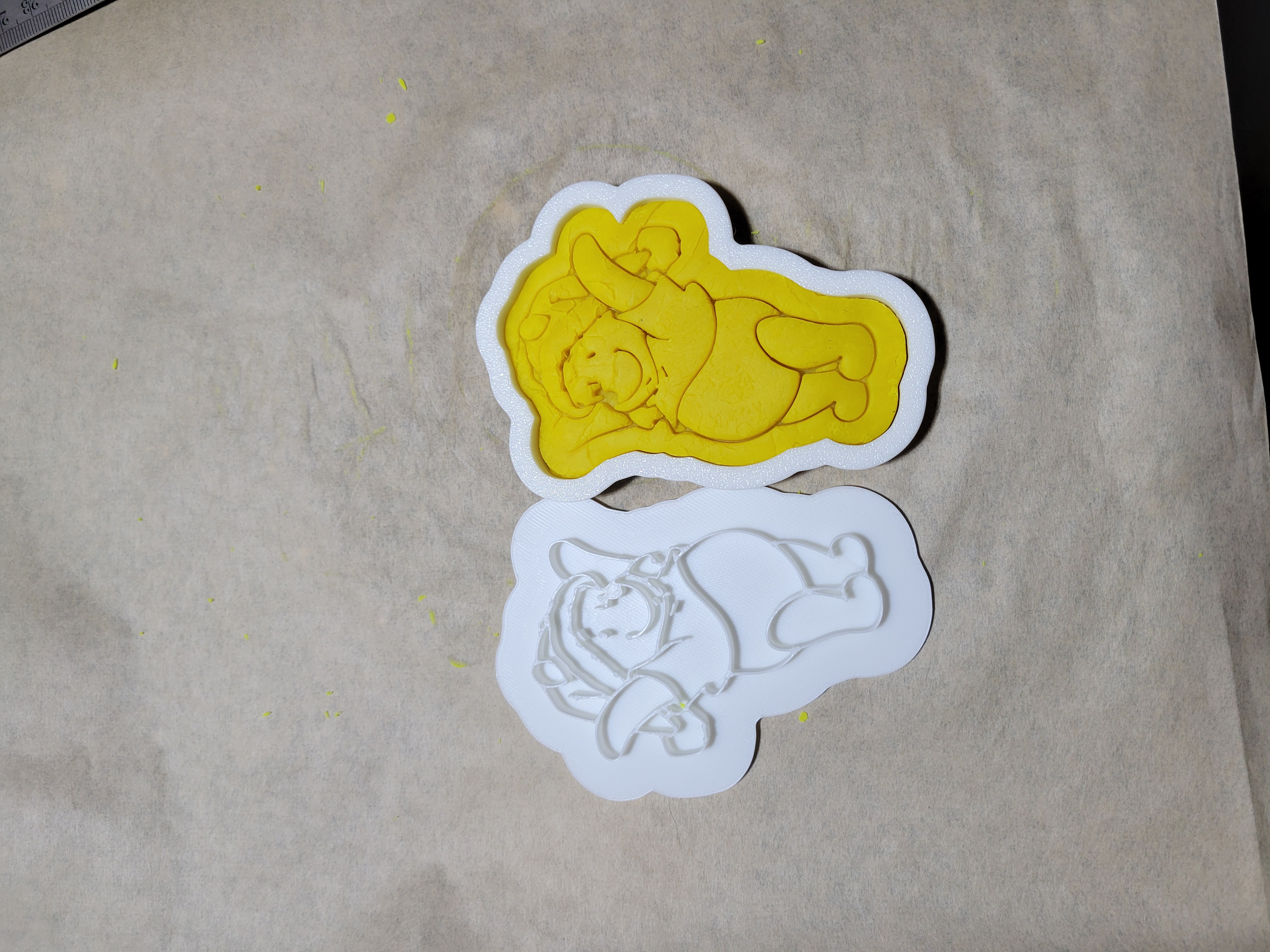 Winne the Pooh wearing a Santa hat cookie cutter