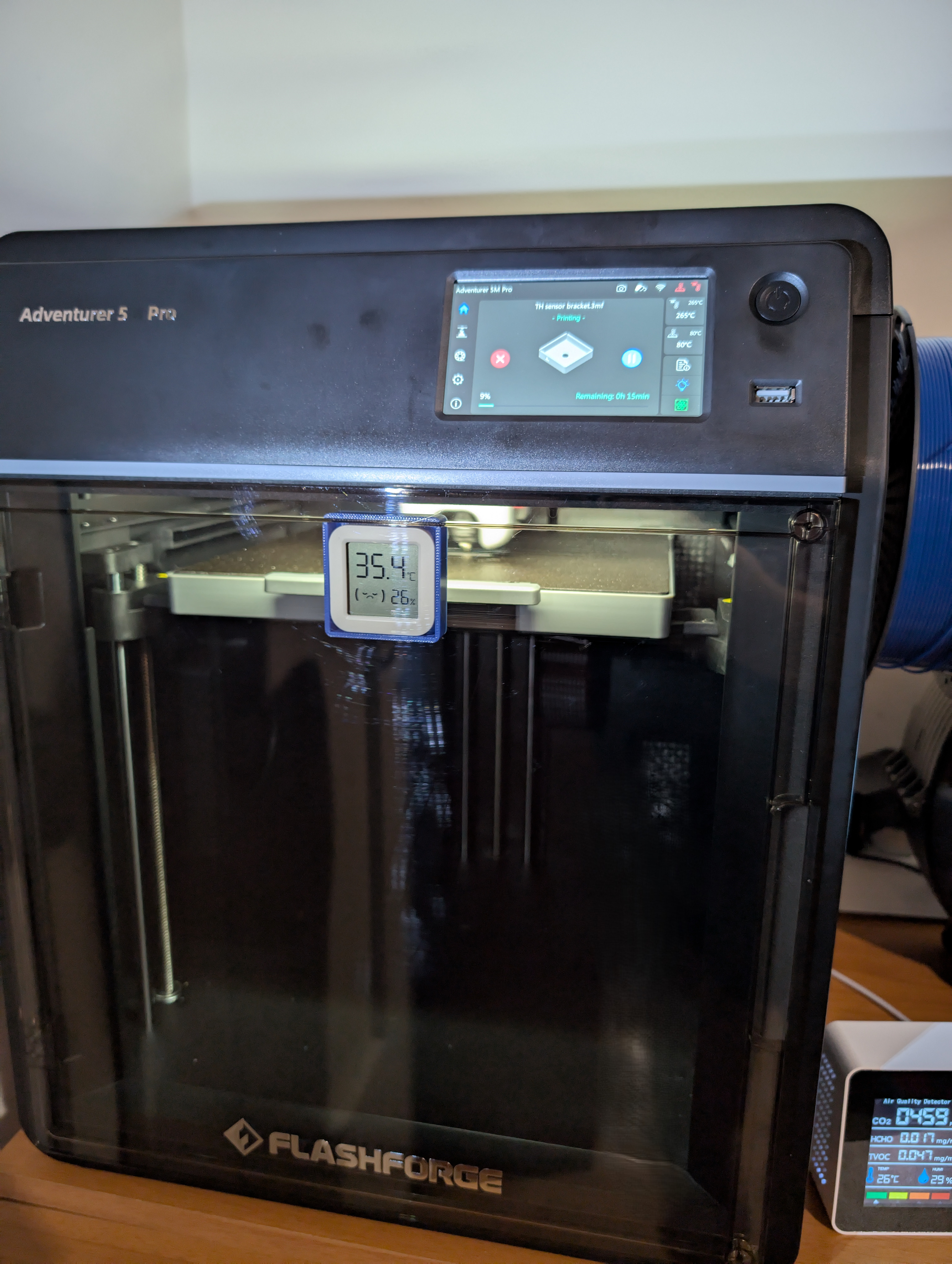 Temperature and Humidity Sensor Mount for Flashforge Adventurer 5M pro.