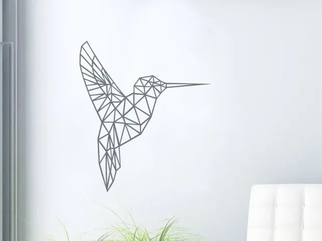 Wall Art - Geometric Hummingbird