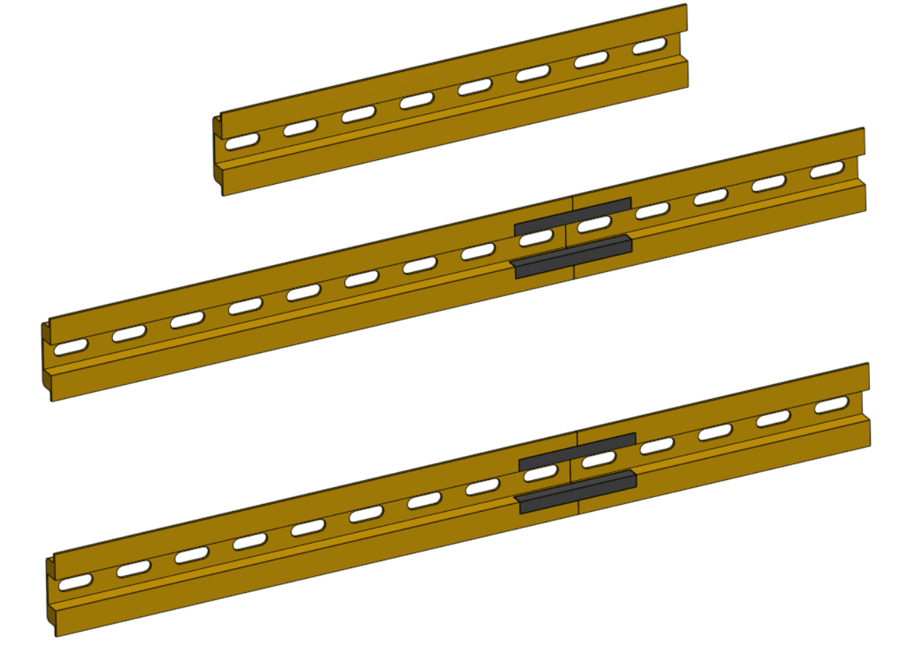 E3NG - Printed DIN rails