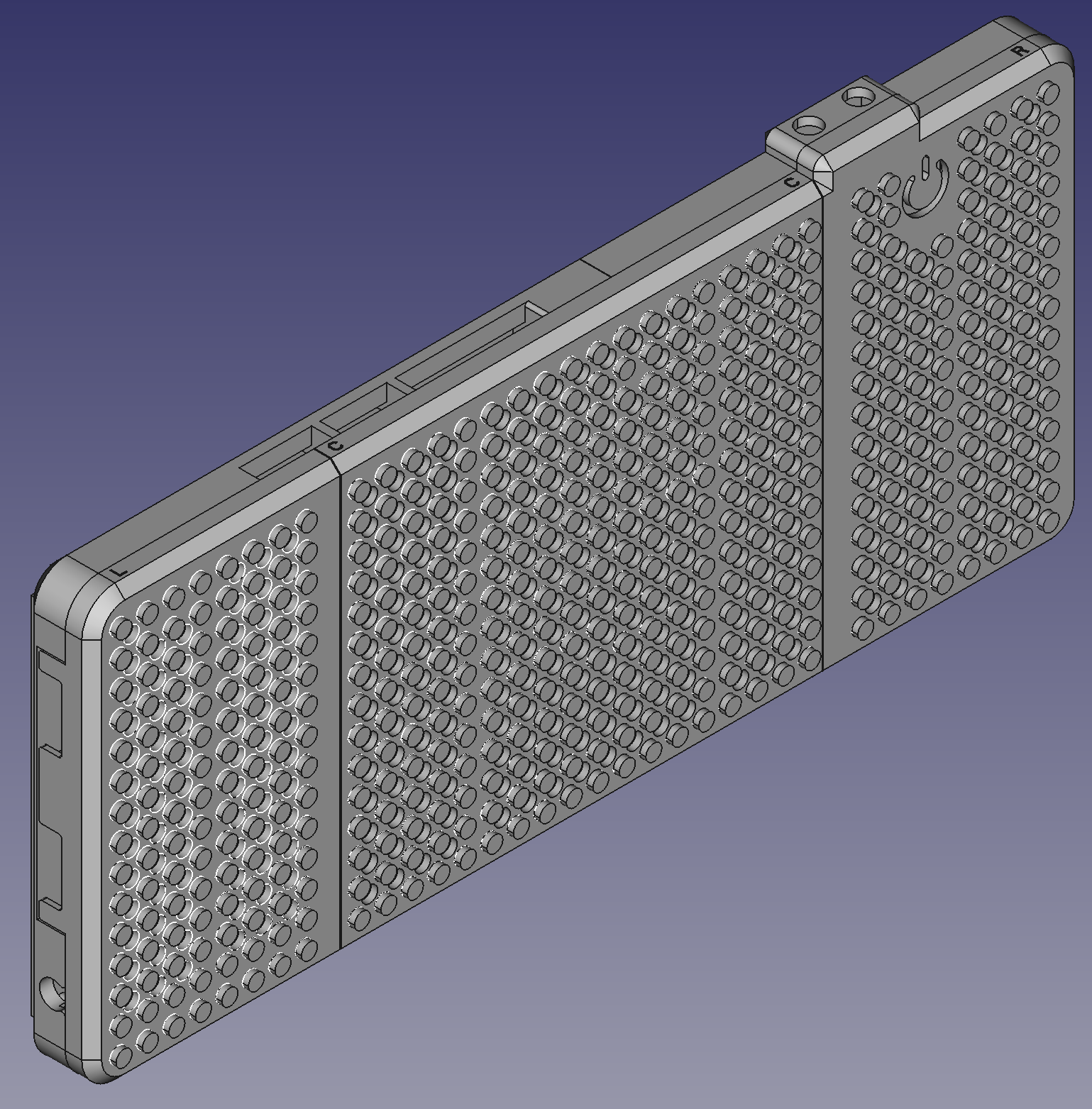 Framework case compatible with interlocking bricks