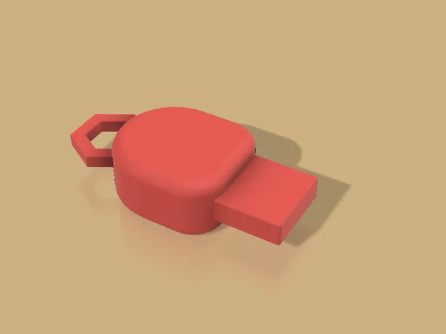 Keychain: USB cap holder