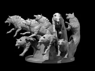Swarm of Wolf Spirits by MZ4250 | Download free STL model | Printables.com