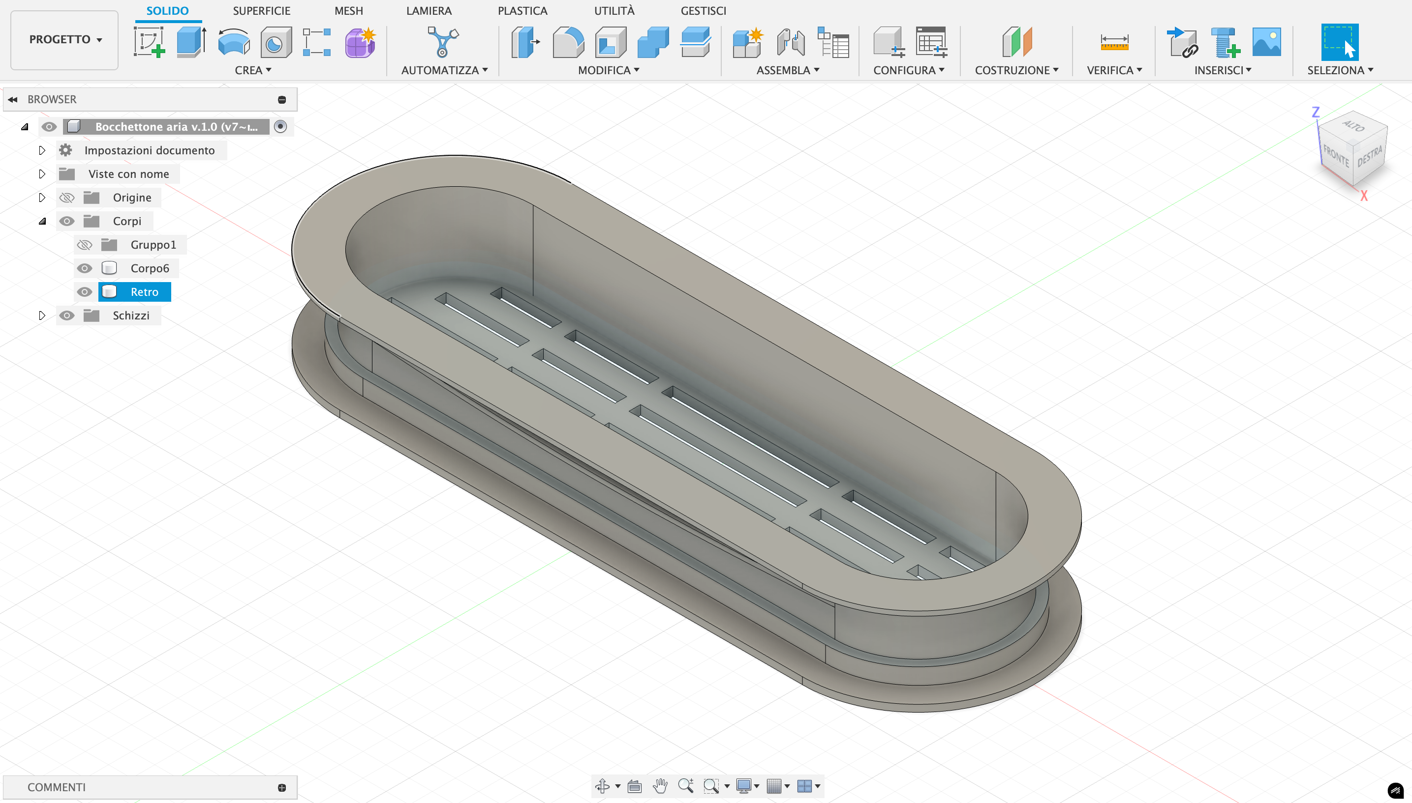Ventilation grille for doors