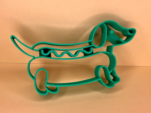 Sausage Dog in a Bun with Mustard Cookie Cutter