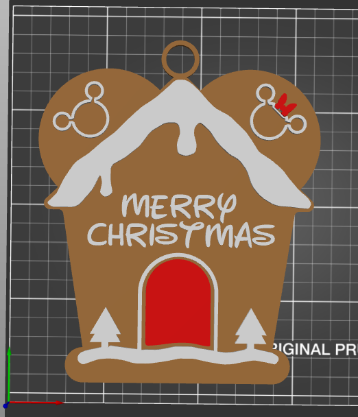 Mickey Christmas house ornament - 2024 Christmas Ornament