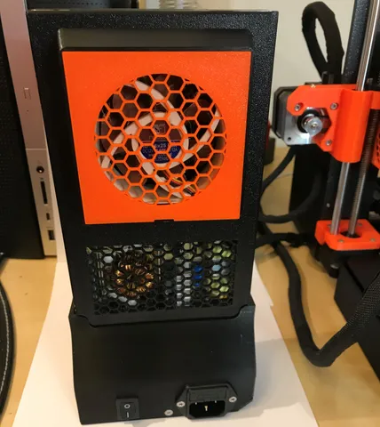 Cover to install a Noctua fan NF 6*25 on a Meanwell RSP-320-24