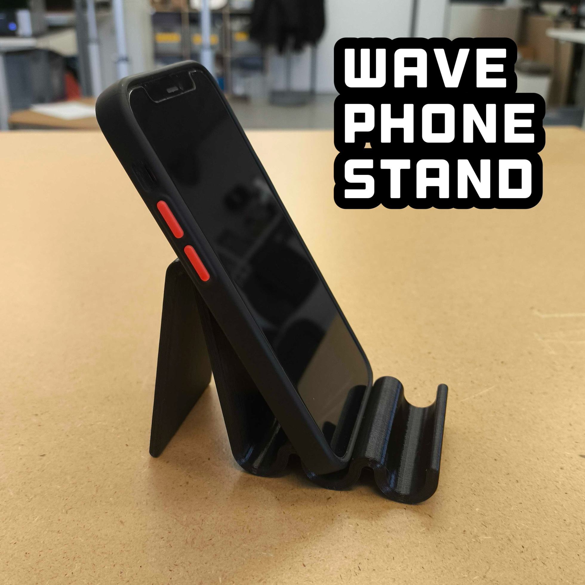 Wave phone stand