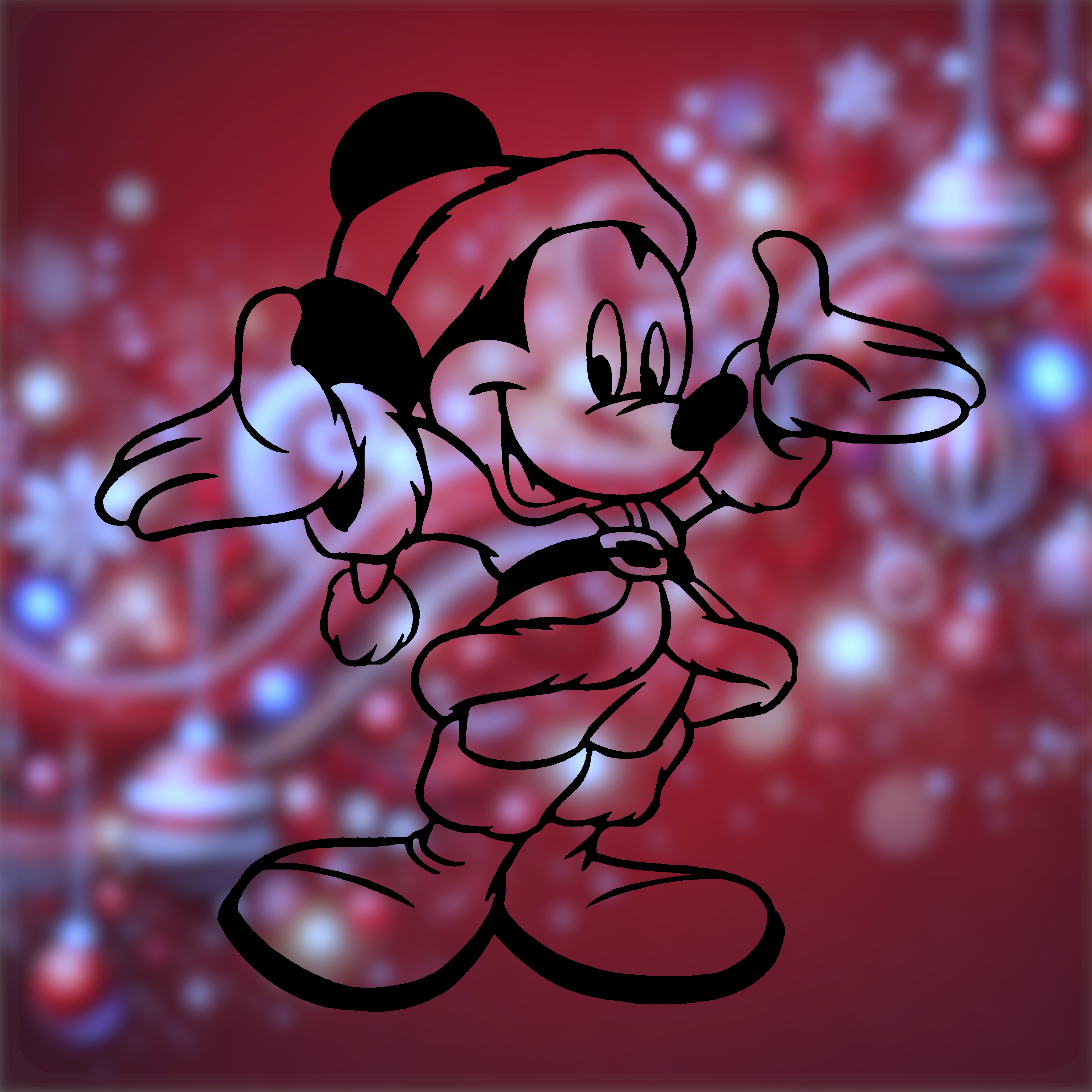 Mickey "Santa Claus" Mouse - Christmas Wall Art