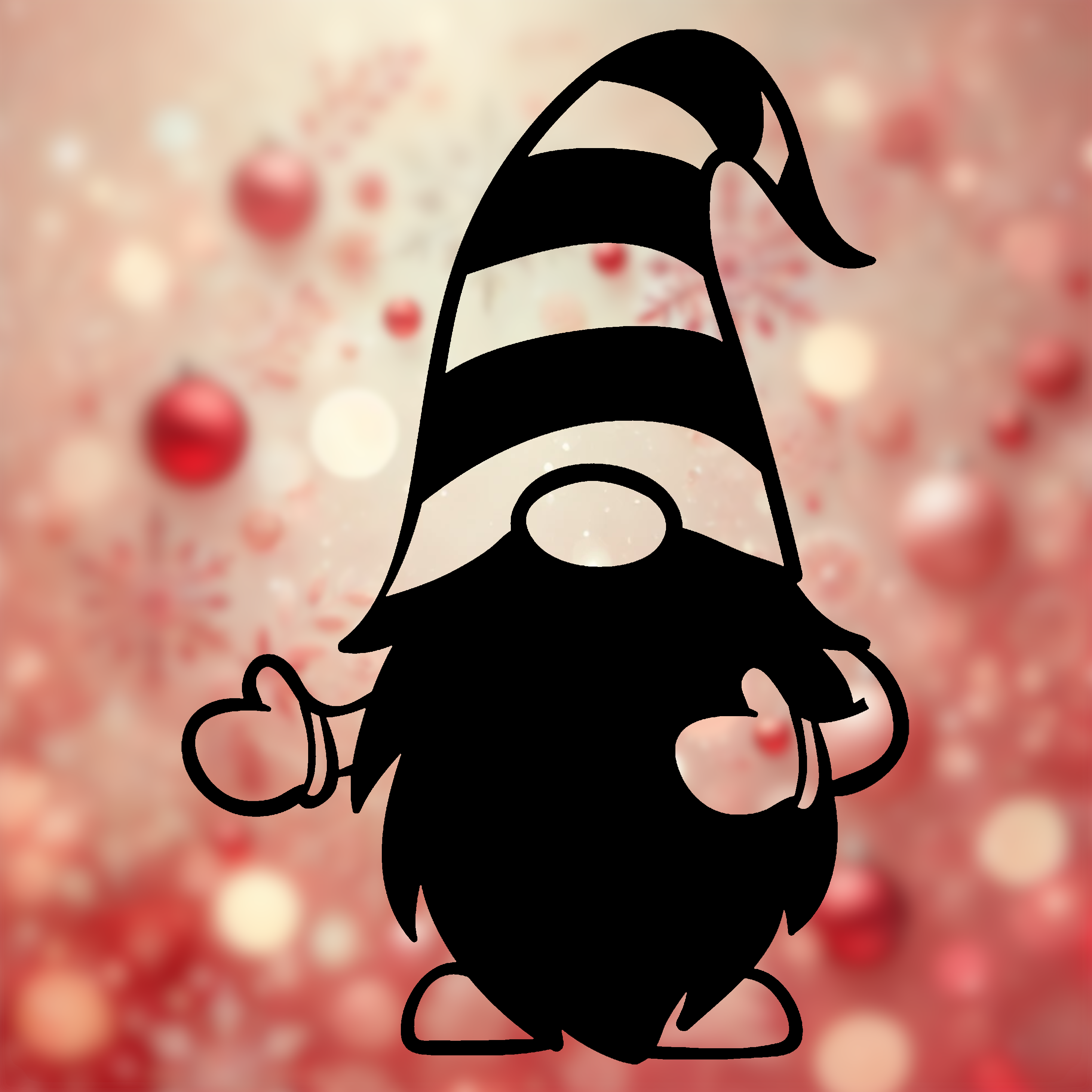 Santa Claus Gnome - Christmas Wall Art