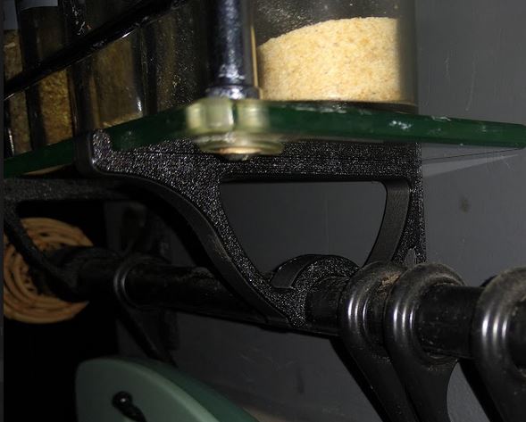 Shelf holder for Ikea Fintorp hanger rail