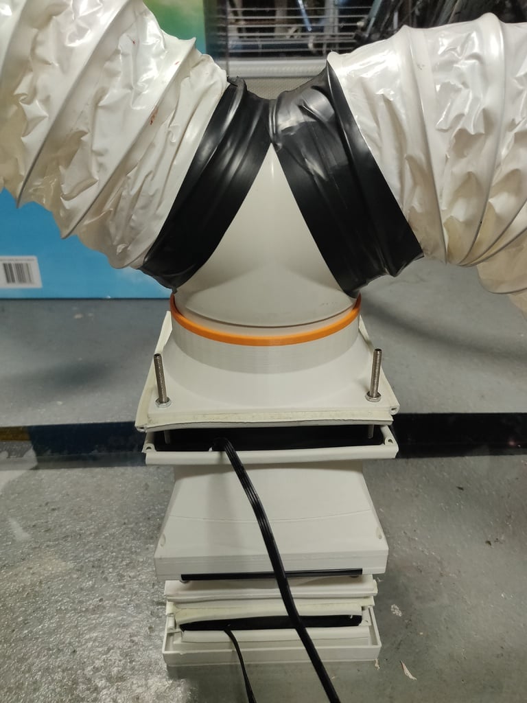 100mm Ducting Elbow/ Y Connector to 120mm Fan