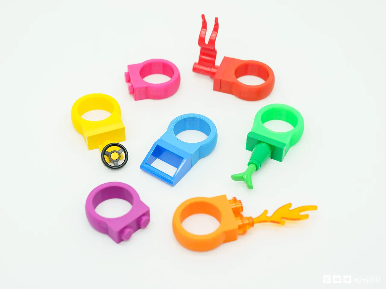 3D Printed Lego Ring Custom Size