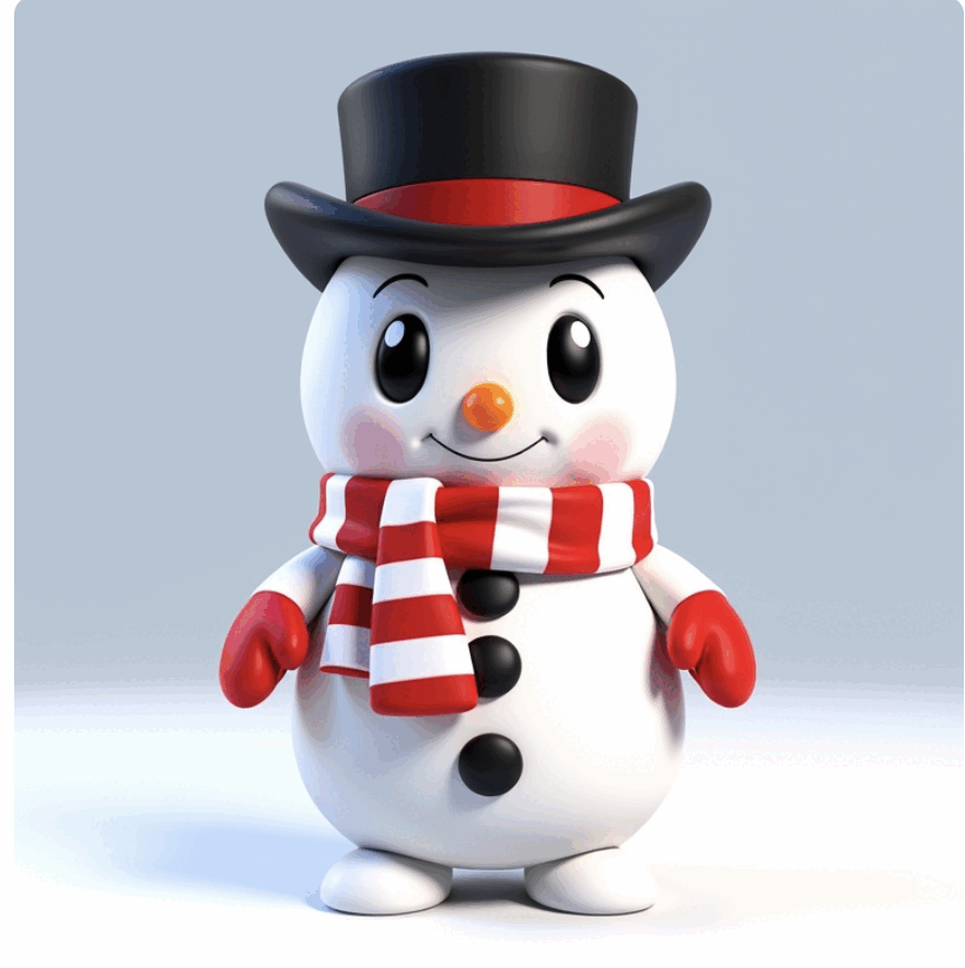 snowman cute frosty winter Christmas festive by fireandwaterguy