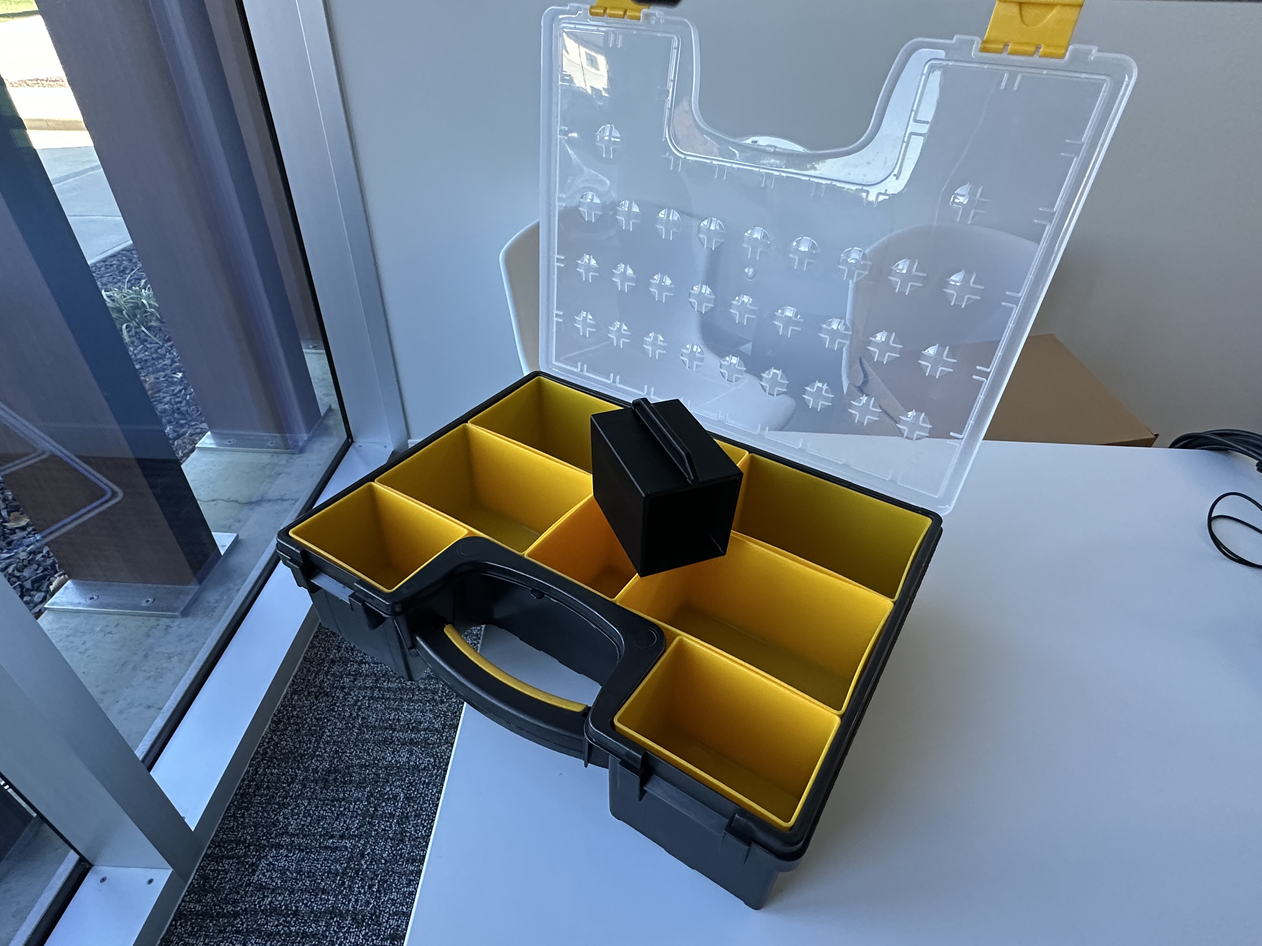 Card holder for Harbor Freight parts organizer