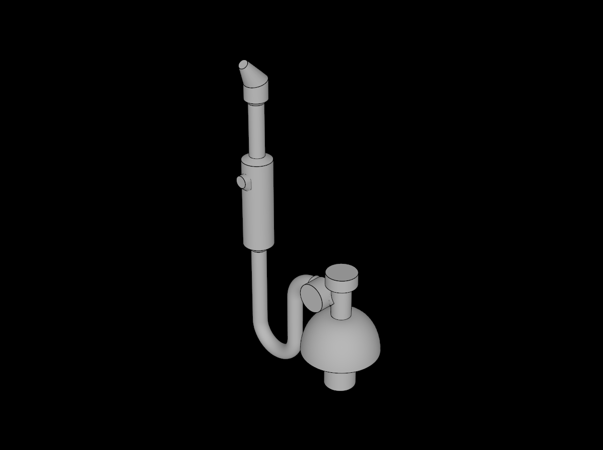 Lego Compatible (13793.dat) Minifig Welding Gas Torch with Hose and Gas Cylinder Top