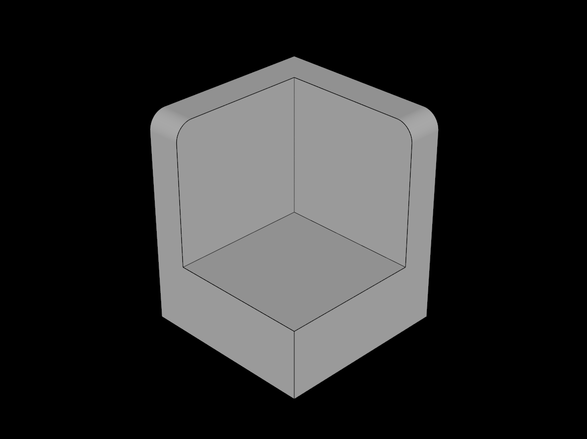 Lego Compatible (6231.dat) Panel  1 x  1 x  1 Corner with Rounded Corners