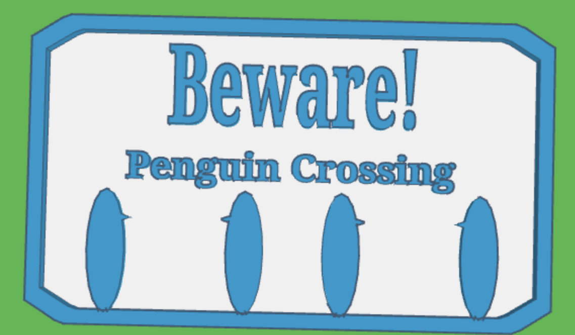 Beware Penguin Crossing