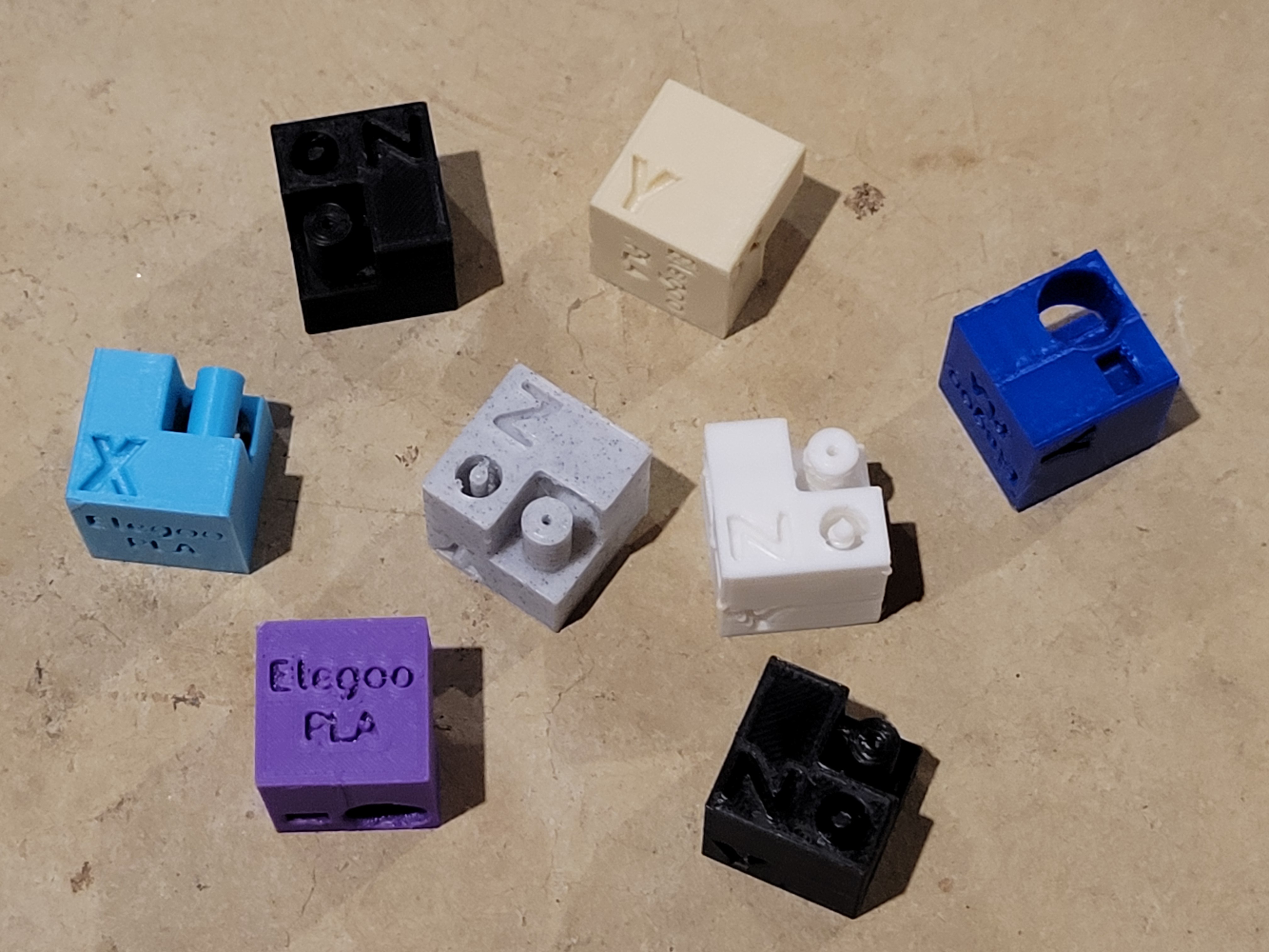 Labeled Filament Test Cube