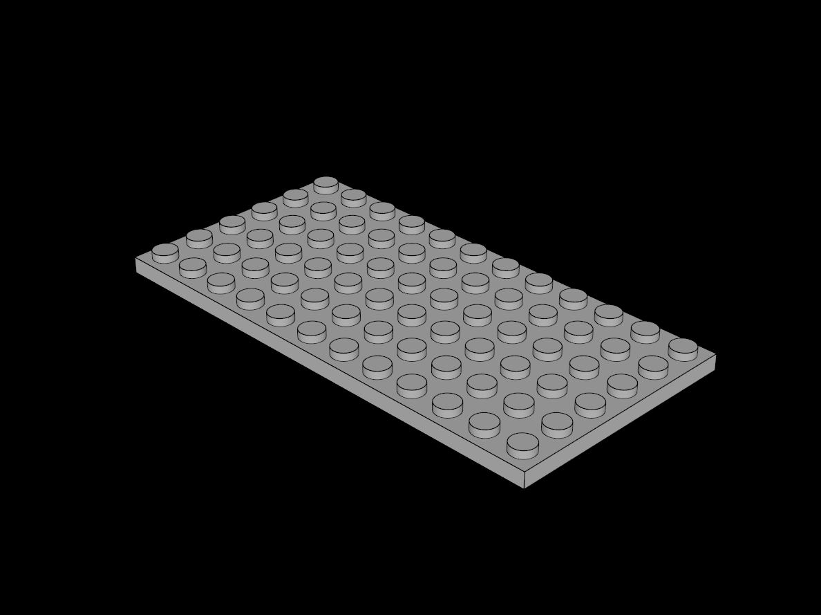 Lego Compatible (3028.dat) Plate  6 x 12