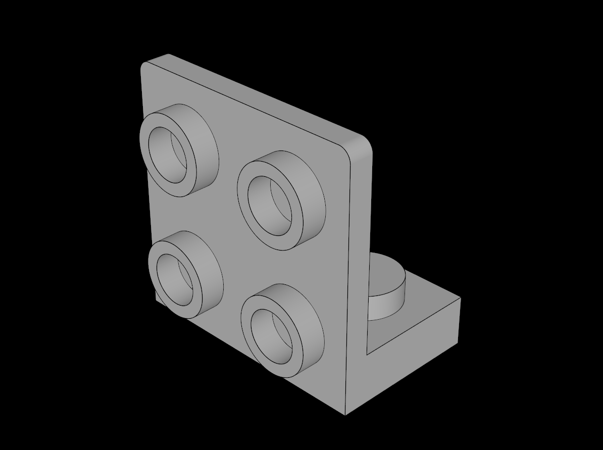 Lego Compatible (99207.dat) Bracket  1 x  2 -  2 x  2 Up