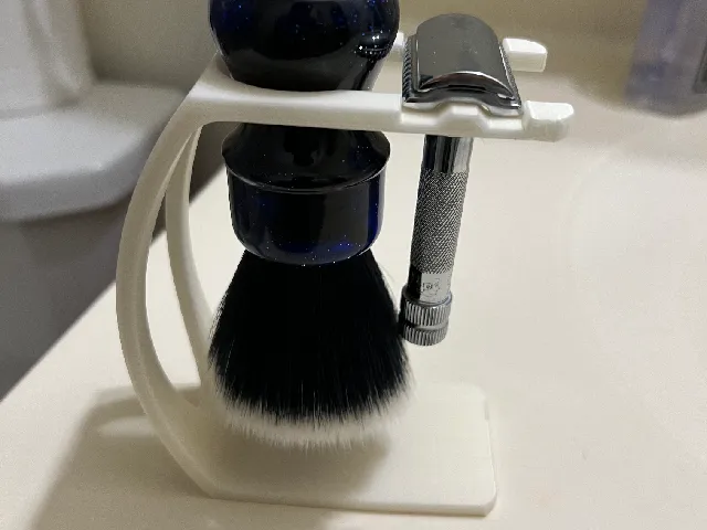 Shaving Brush and Razor Holder