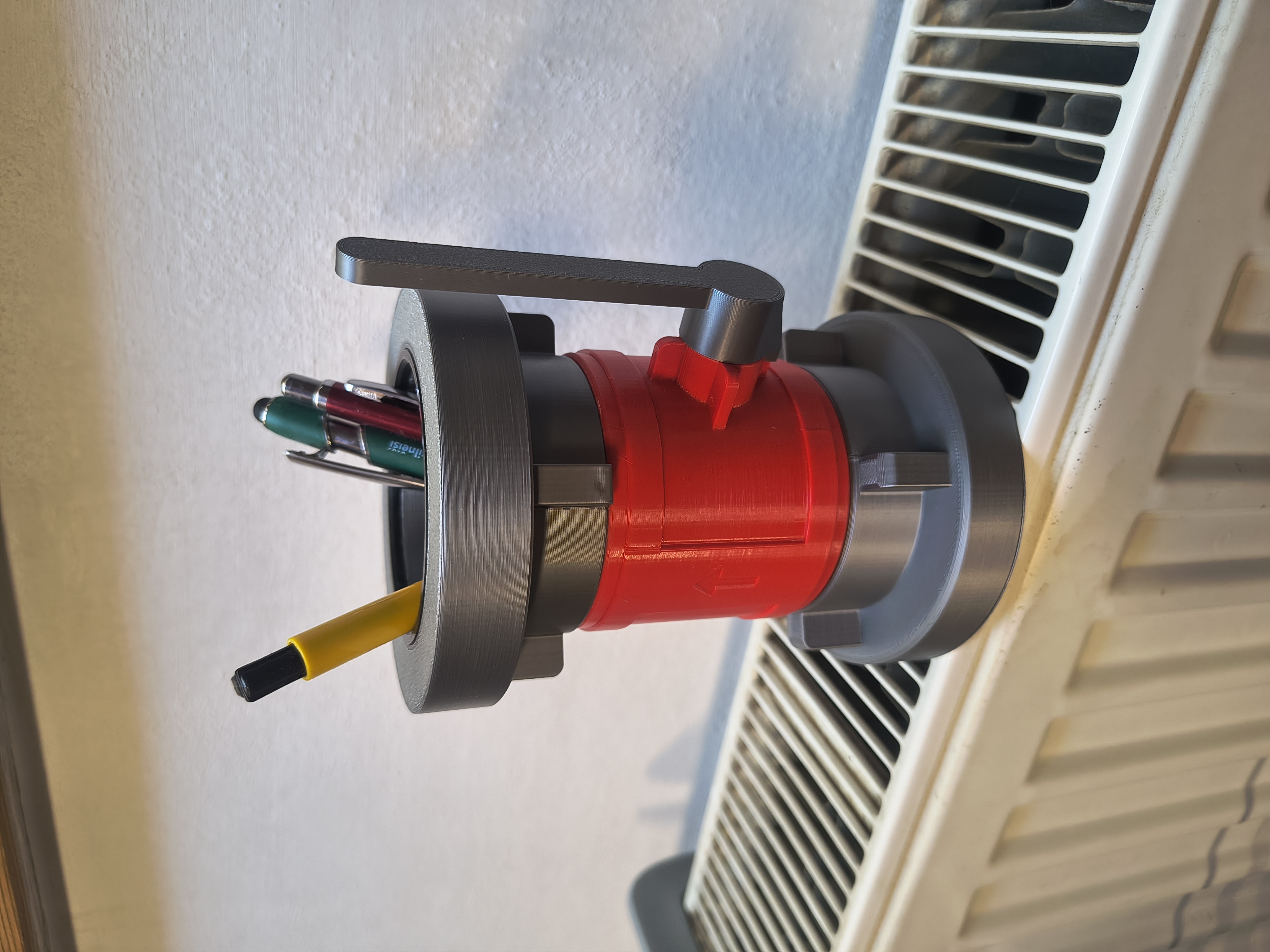 Fire hose closure pencil holder