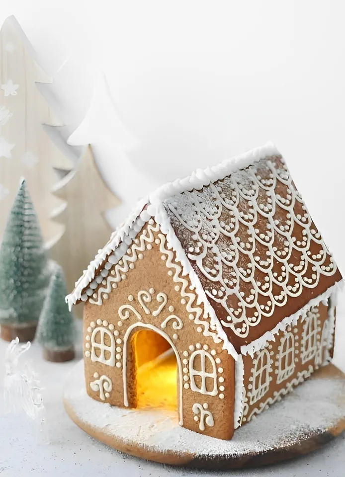 WOWNNIC Juego De Cortador De Galletas De Casa De Jengibre, Kit De Cortador De Fondant De Acero Inoxidable 3D Para Casa De Navidad, Incluye árbol De Navidad, Muñeco De Nieve, Reno