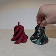 Spiral bell ornament
