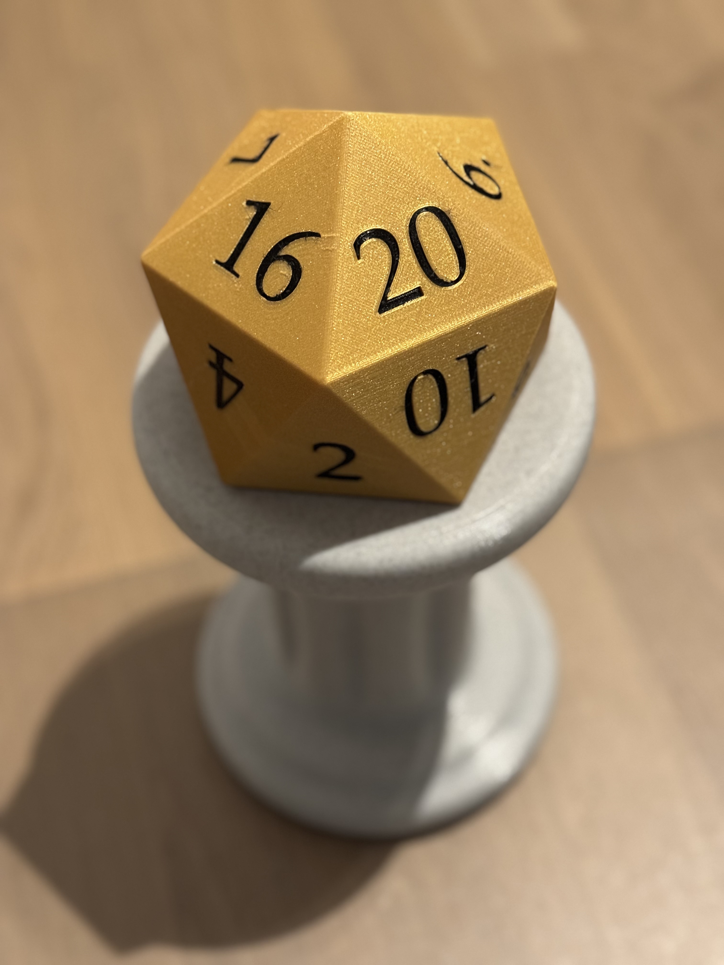 XL D20 Dice with Insertable Numbers for Two-Color Printing