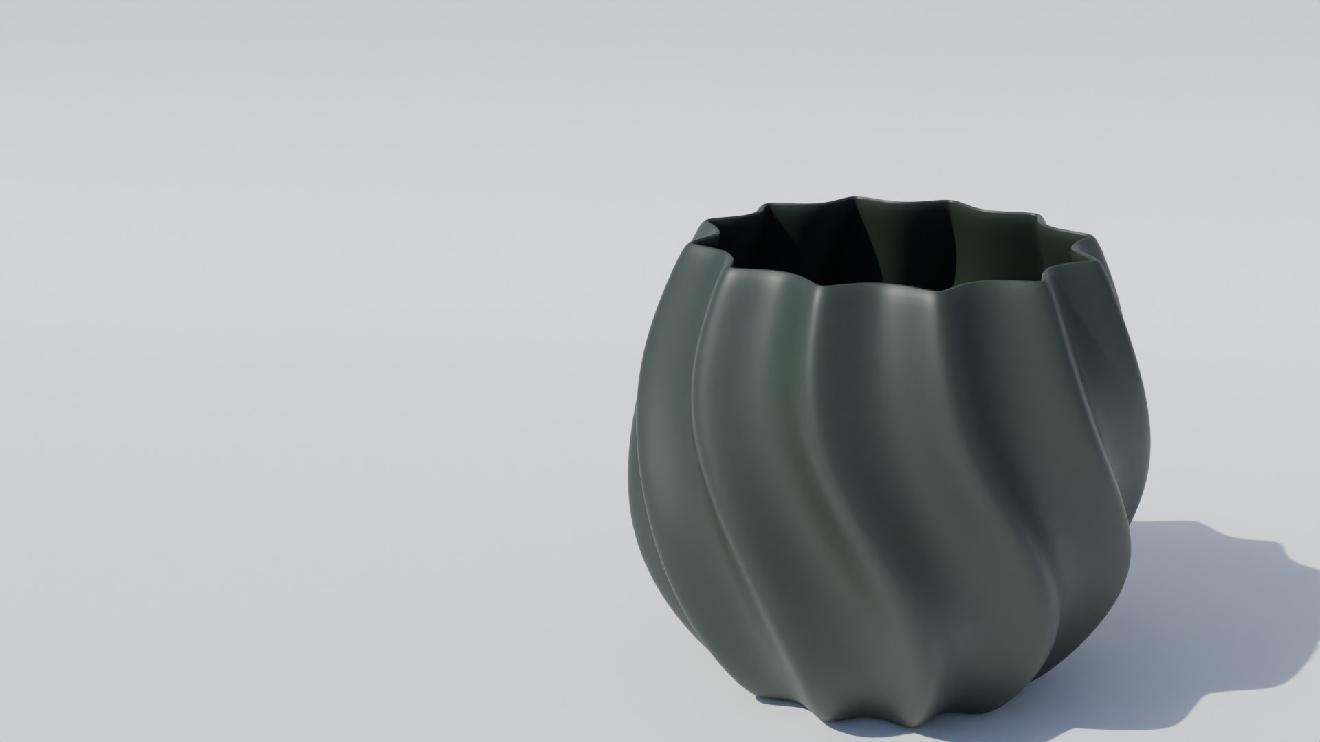 Minimalist Twisted Spiral Vase