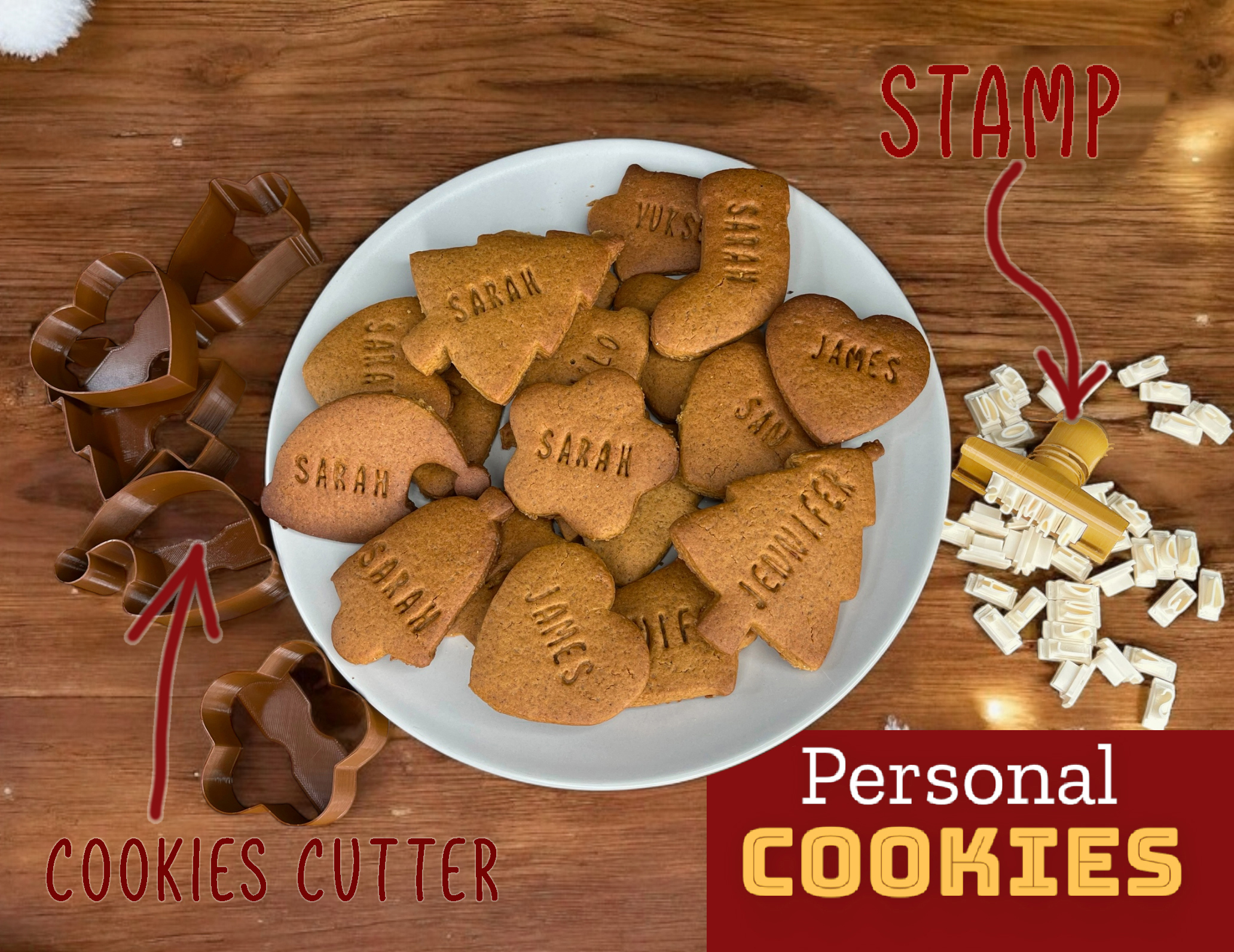 Cookie Cutters and writing stamp