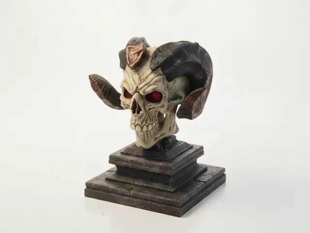 Hellboy Skull Demon Sculpture 3D Printable