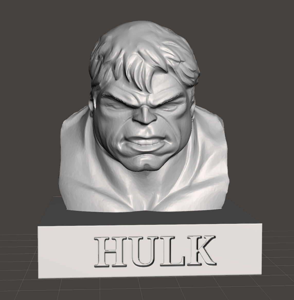 Miniatura 2 do modelo 3D Hulk bust