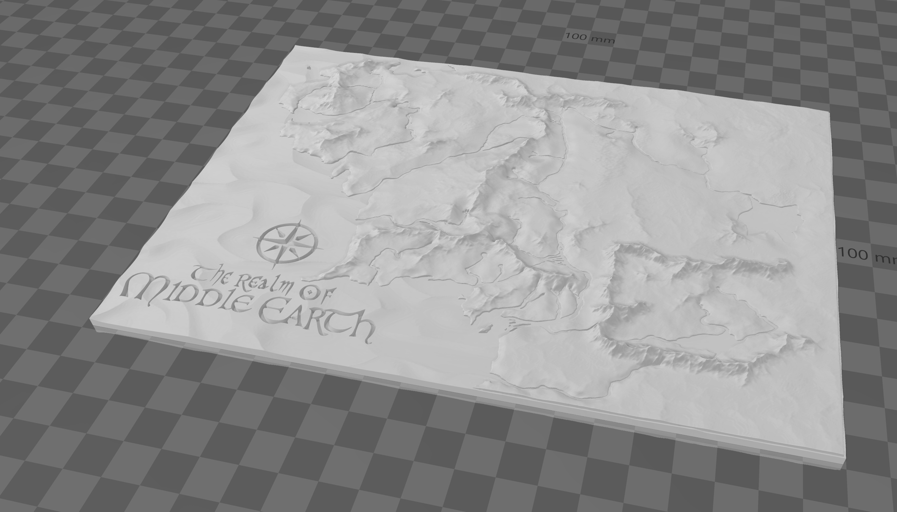 LOTR - map of middle earth