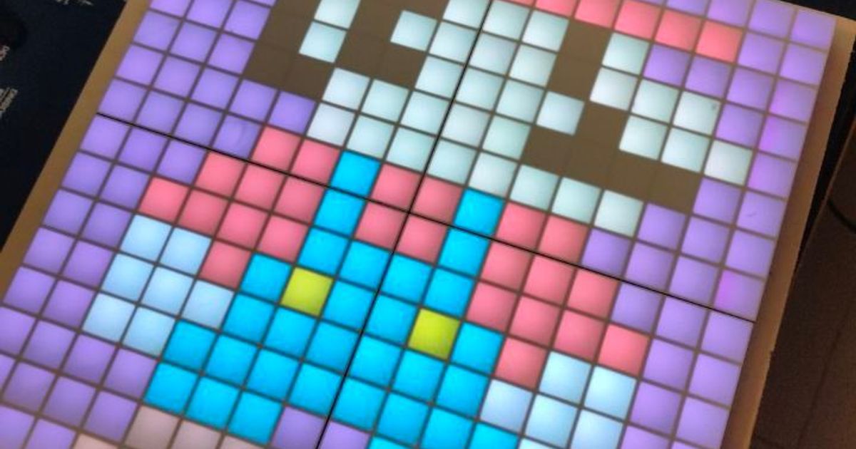 LED diffuser grid for ws2812b strips display by joanvdp Download free