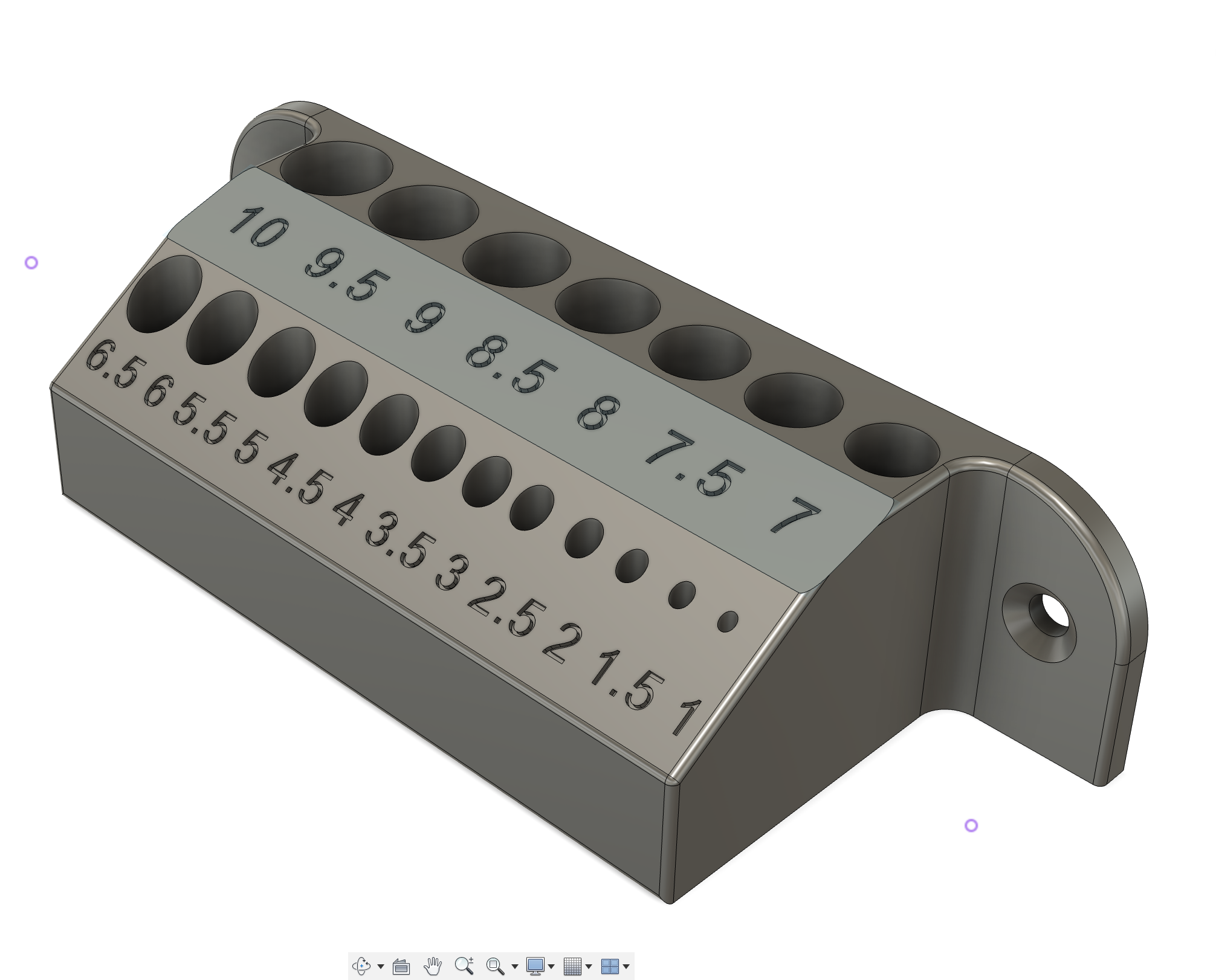 Metric drill bit set wall mount 1mm to 10mm