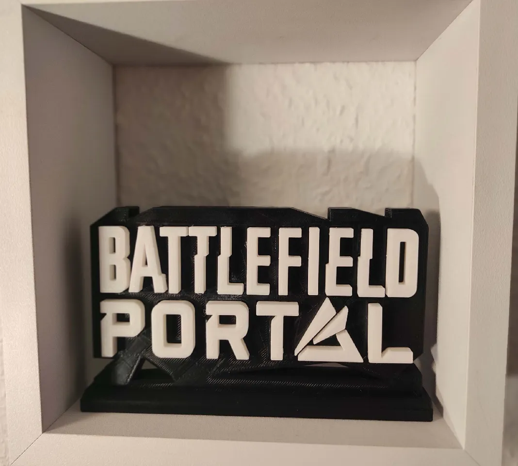 Battlefield 2042 Portal Logo Stand by Kawuuum | Download free STL model |  Printables.com, image size:1068x960