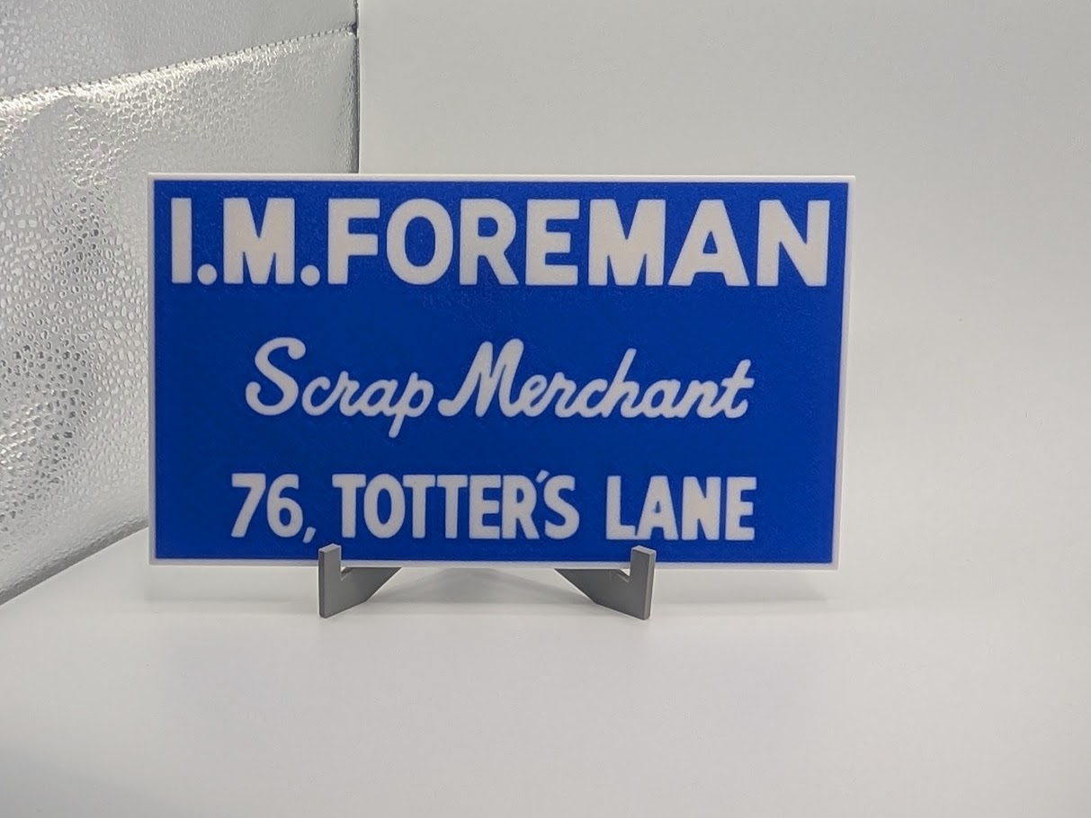 Forcheerman Sign I.M. Foreman Scrapyard Sign by Design•Slice•Print Studio | Download ...